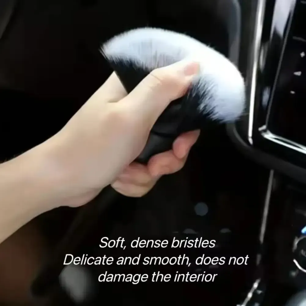 Brosse de détail ultra douce pour intérieur de voiture, 1 pièce, brosse de nettoyage à poils souples, outil électrostatique anti-poussière, accessoire 4