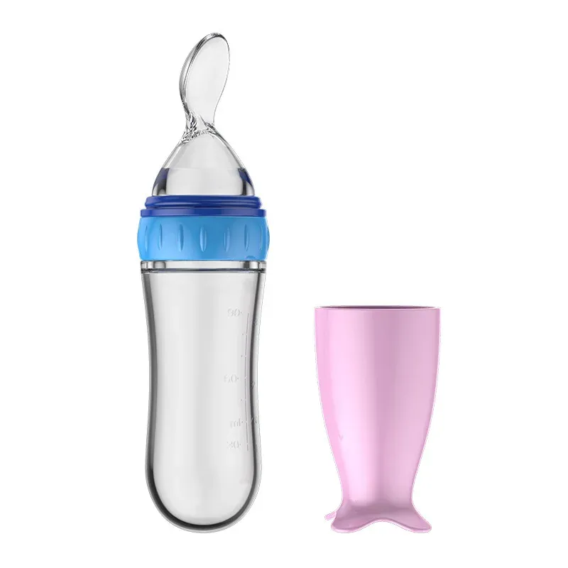 BiSantos Tasse en silicone avec cuillère doseuse, pour riz, céréales et complément alimentaire au lait 10