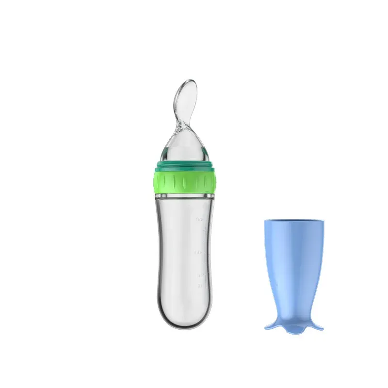 BiSantos Tasse en silicone avec cuillère doseuse, pour riz, céréales et complément alimentaire au lait 7