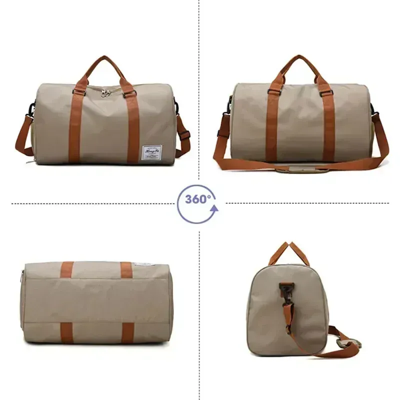 Sac de sport de voyage portable pour fitness, bagage de courte distance, à épaule et bandoulière, avec sac de poitrine et sac de week-end 6