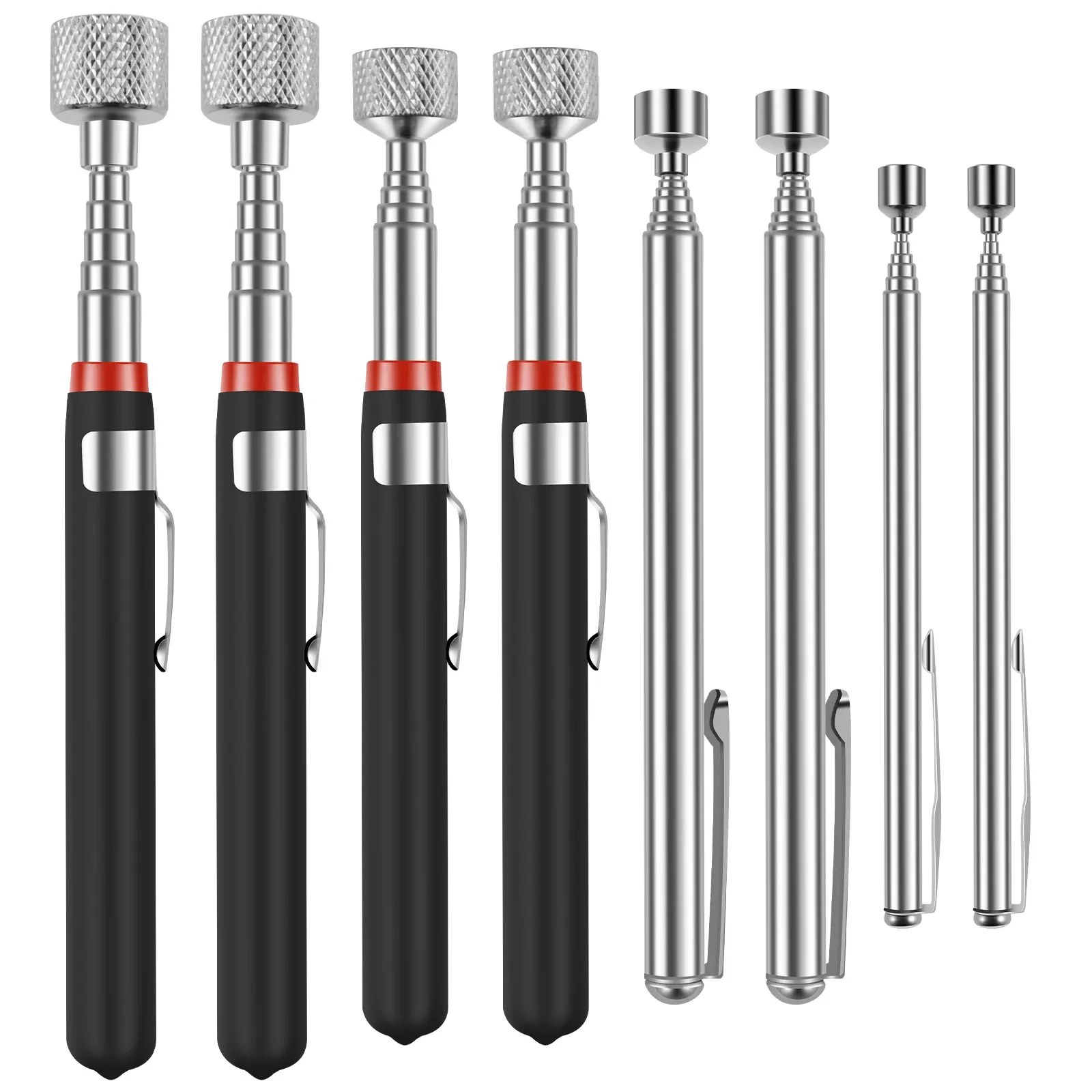Outils de préhension magnétiques télescopiques en acier inoxydable, lot de 4 ou 8 pièces - Image 1