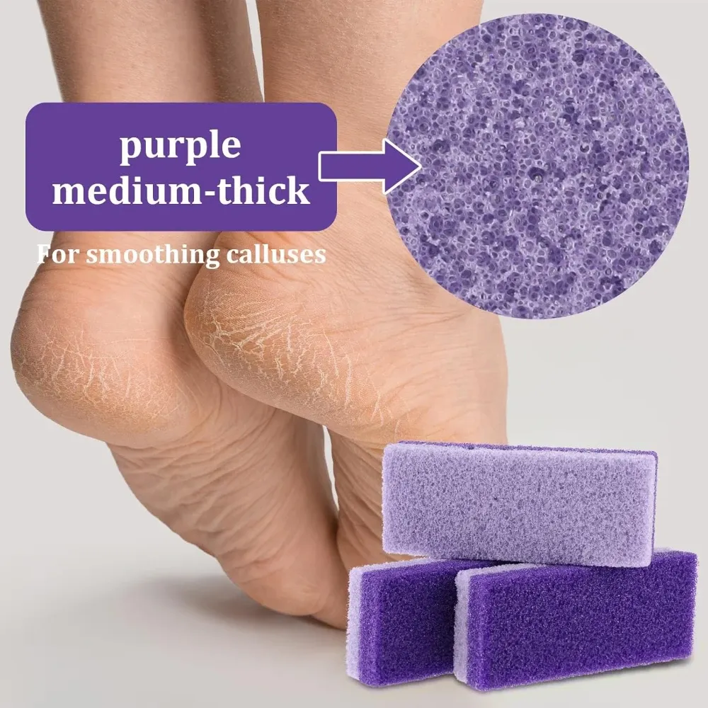 Ponce pieds en pierre ponce, lot de 1 à 10 pièces, outil de pédicure exfoliant pour callosités et peau morte 3