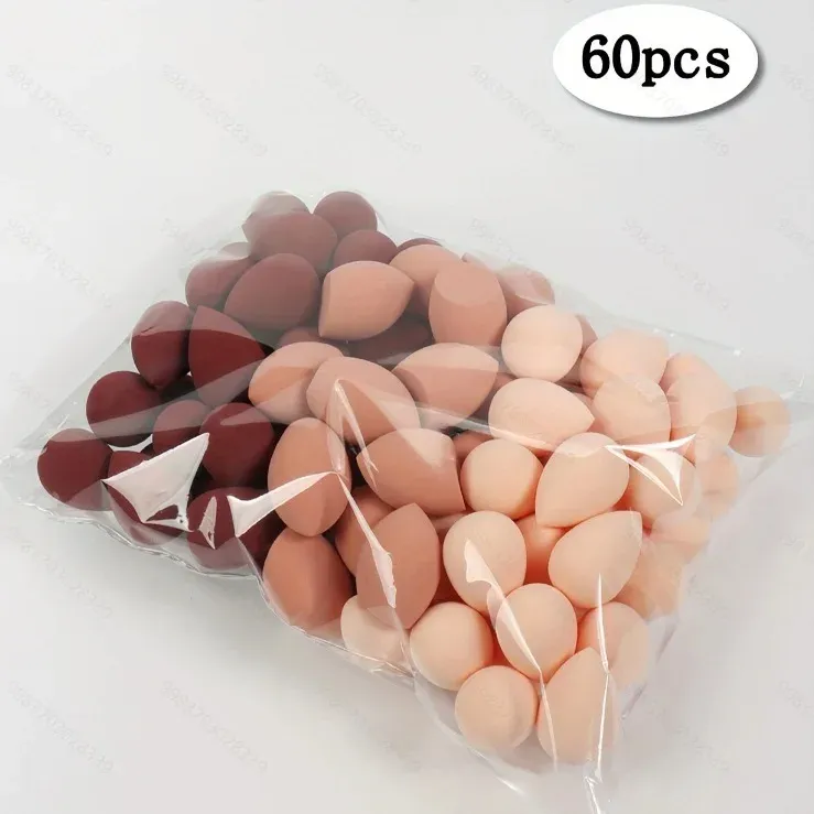 Lot de 3, 20 ou 60 mini éponges de maquillage réutilisables et portables en forme de goutte d'eau pour fond de teint 13