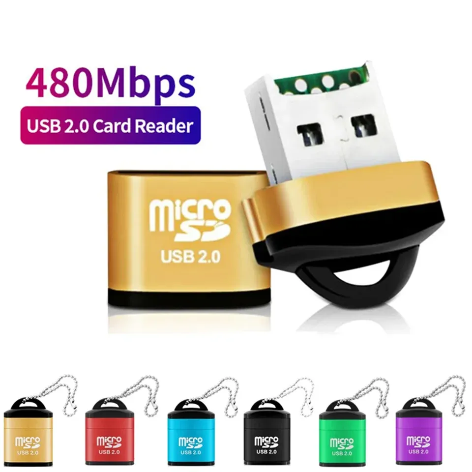 Mini lecteur de carte mémoire USB Micro SD/TF, vue de présentation