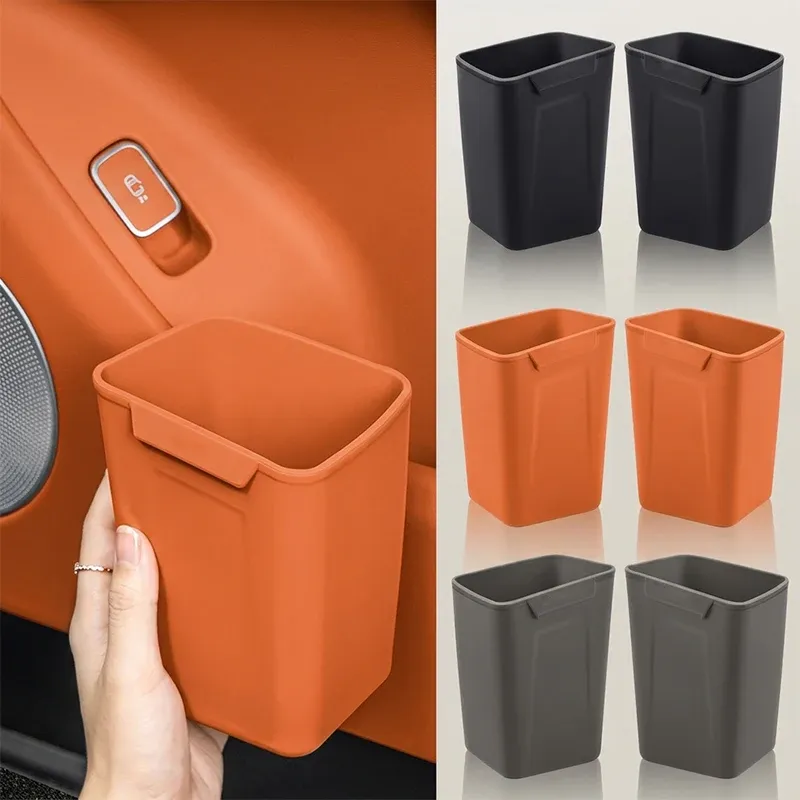 Boîte de rangement pour portière de voiture en silicone BLALION, poubelle multifonctionnelle, seau de rangement pour portière de voiture, range-parapluie pour accessoires automobiles