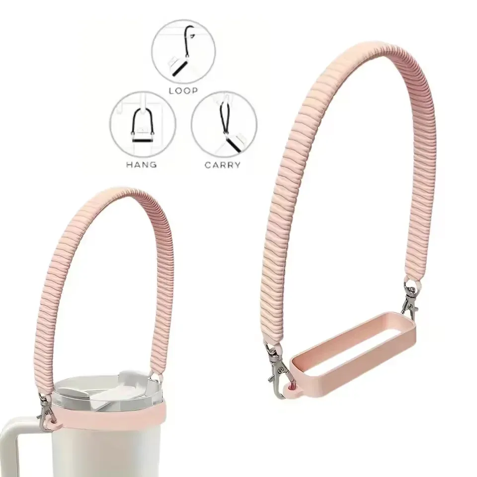 Détail de la poignée de bouteille d'eau en silicone