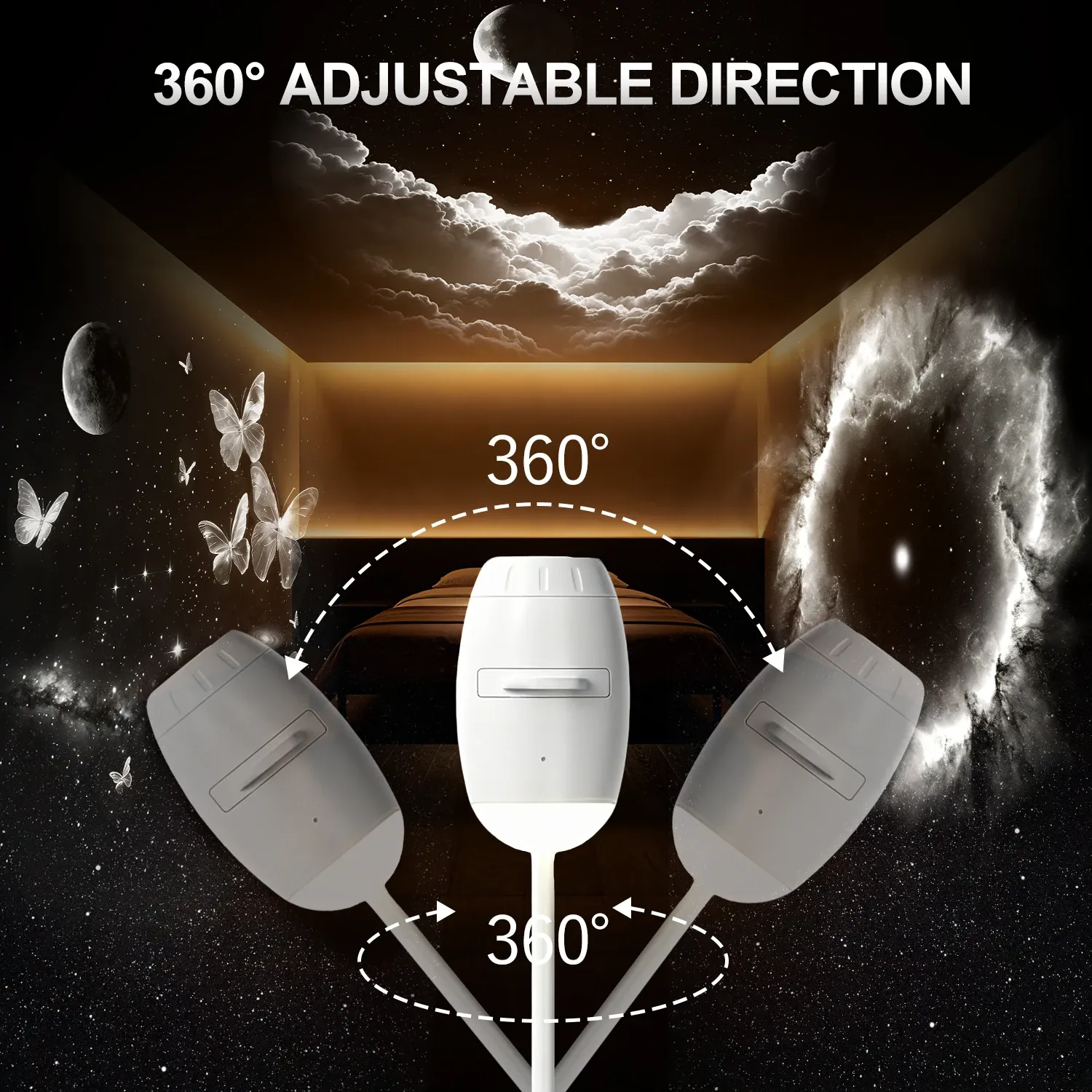 Ahem, the source title is already in French. A clean, professional version would be:

Projecteur LED Galaxie Saturne Ciel Étoilé, Lampe Romantique USB pour Plafond, Toit de Voiture et Salle de Fête 4