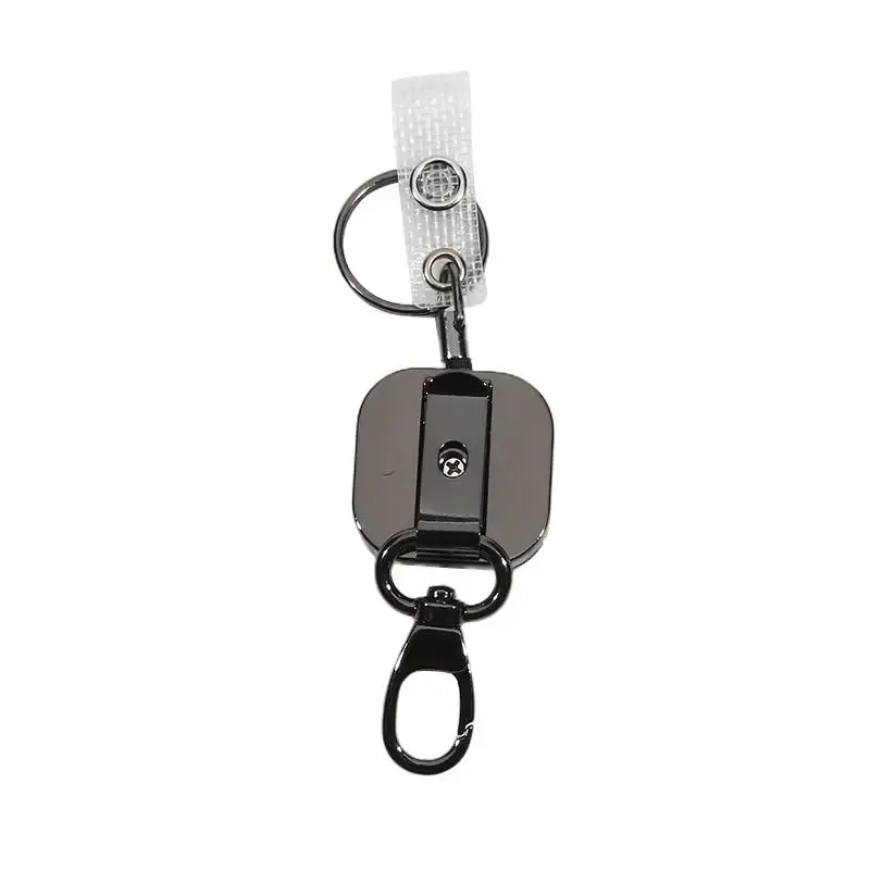 Porte-clés rétractable pour badge en métal