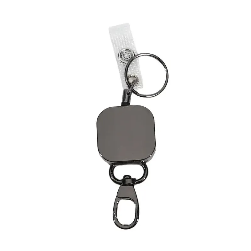 Porte-clés rétractable pour badge en métal