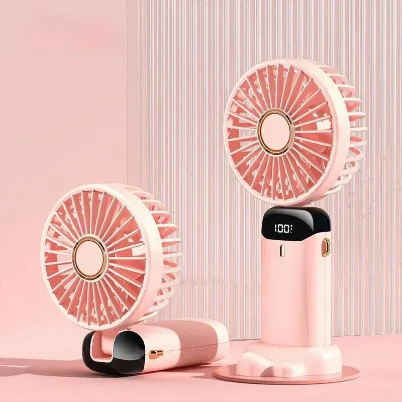 Ventilateur portable rechargeable avec écran LED, inclinable à 90°, 5 vitesses, diffuseur d'huiles essentielles compact 11