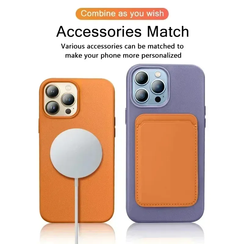 Étui en cuir magnétique de luxe compatible MagSafe pour iPhone 12 à 18 (Plus, Pro, Pro Max) 3