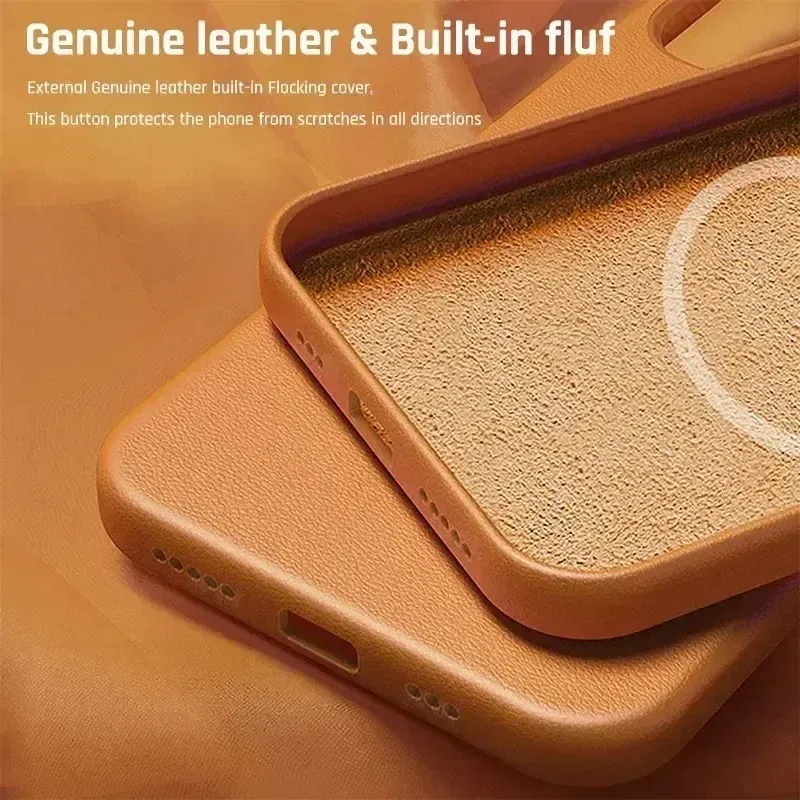 Étui en cuir magnétique, ambiance lifestyle