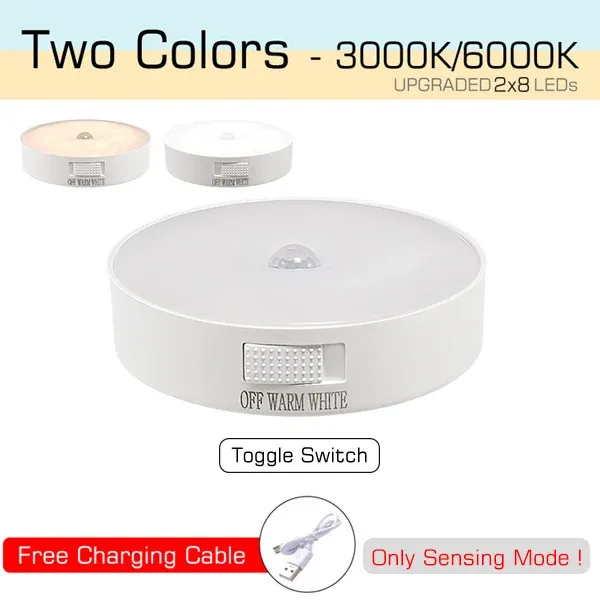 Veilleuse LED rechargeable USB avec capteur de mouvement pour cuisine, chambre, escaliers, couloir et placard 9