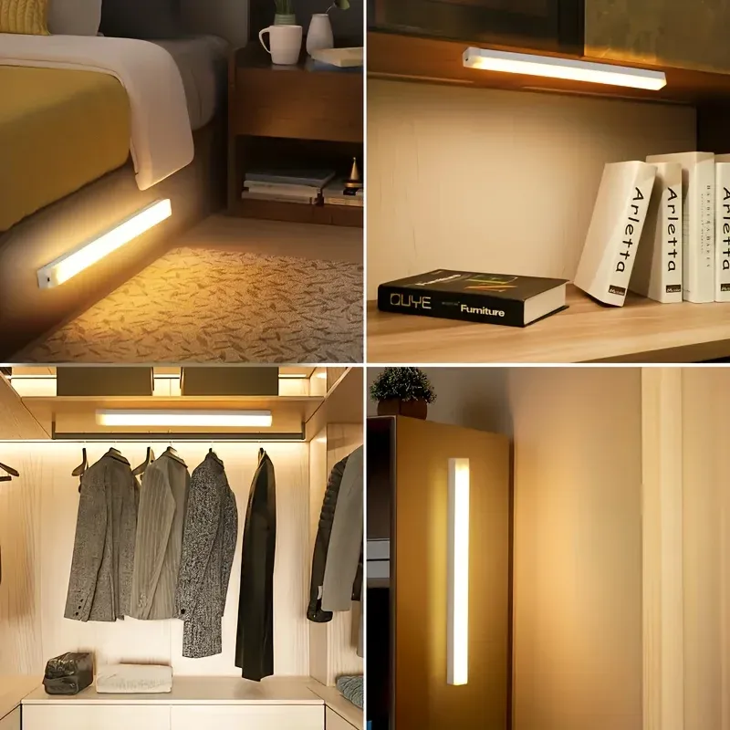 Veilleuse LED à capteur de mouvement, rechargeable par USB, sans fil, 10 à 50 cm, pour maison, chambre, cuisine et salle de bain 3