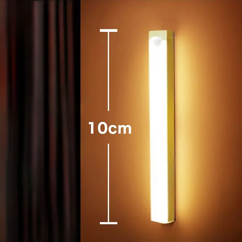 Veilleuse LED à capteur de mouvement, rechargeable par USB, sans fil, 10 à 50 cm, pour maison, chambre, cuisine et salle de bain 8