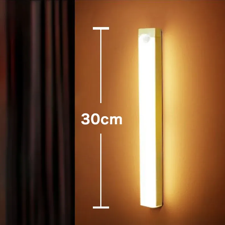Veilleuse LED à capteur de mouvement, rechargeable par USB, sans fil, 10 à 50 cm, pour maison, chambre, cuisine et salle de bain 14