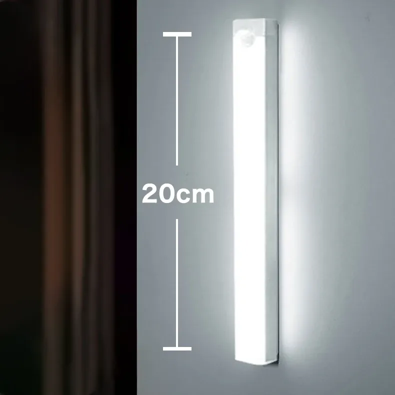 Veilleuse LED à capteur de mouvement, rechargeable par USB, sans fil, 10 à 50 cm, pour maison, chambre, cuisine et salle de bain 11