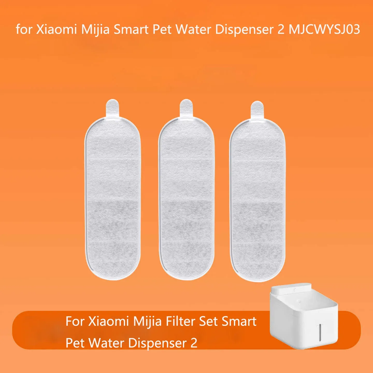 Ensemble de 3 ou 6 filtres de remplacement pour fontaine à eau intelligente Xiaomi Mijia pour animaux de compagnie, modèle MJCWYSJ03 1