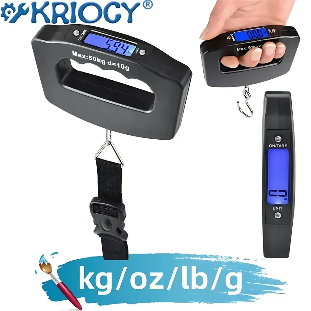 Balance électronique portable pour bagages 50 kg avec rétroéclairage et affichage numérique - Image 1