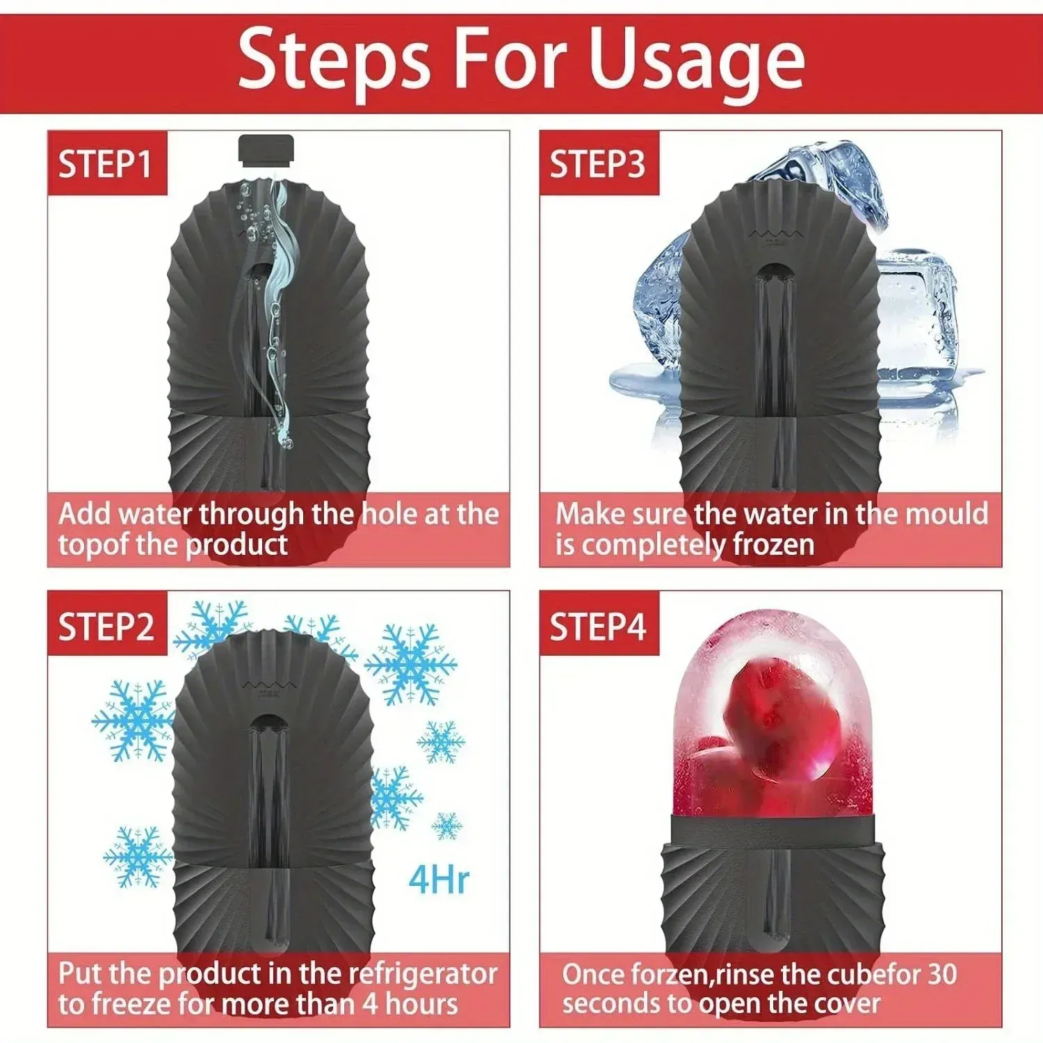 Utilisation du rouleau de glace en silicone