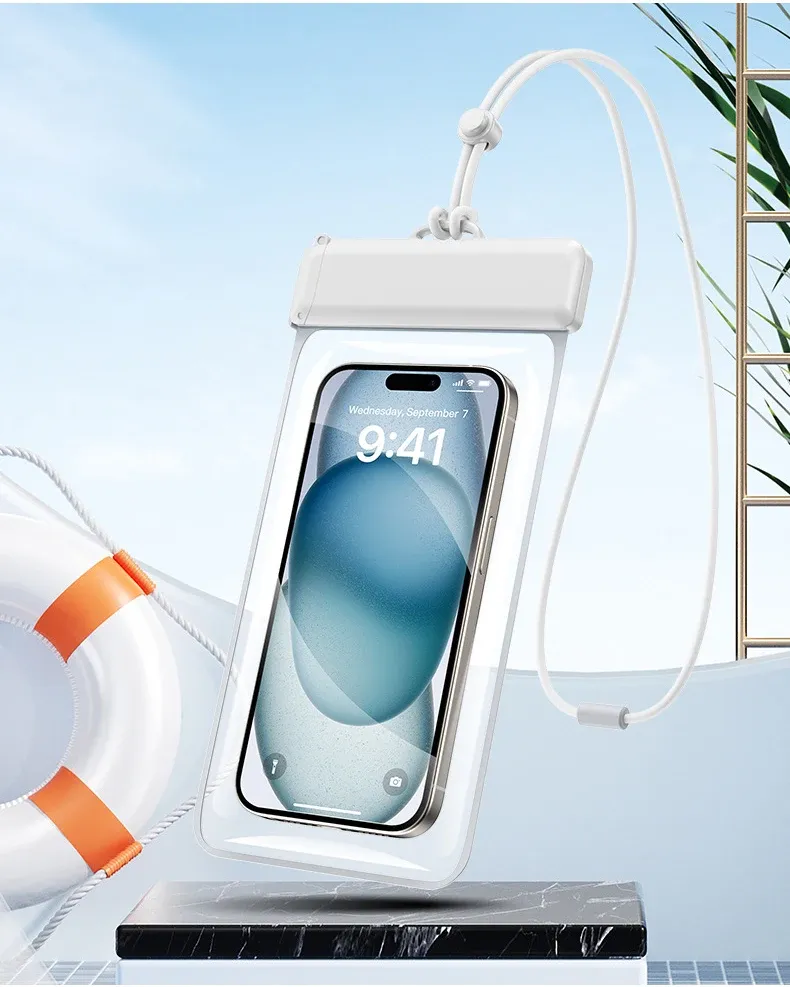 Étui étanche pour téléphone portable, coque en TPU pour la natation et la plongée, compatible iPhone 13 à 17 Pro, Samsung, Xiaomi et Huawei (écran jusqu'à 7,3 pouces), certification IPX8 13