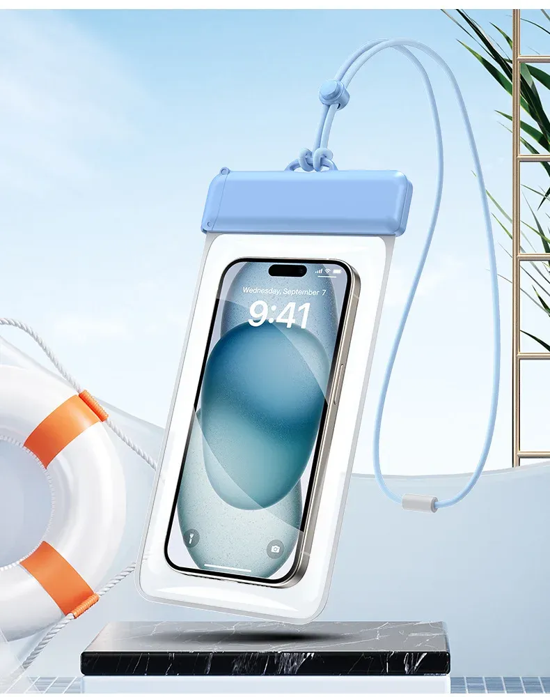 Étui étanche pour téléphone portable, coque en TPU pour la natation et la plongée, compatible iPhone 13 à 17 Pro, Samsung, Xiaomi et Huawei (écran jusqu'à 7,3 pouces), certification IPX8 8