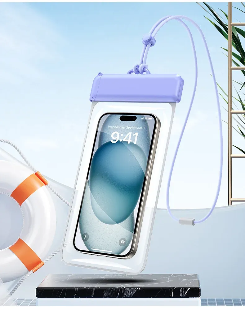 Étui étanche pour téléphone portable, coque en TPU pour la natation et la plongée, compatible iPhone 13 à 17 Pro, Samsung, Xiaomi et Huawei (écran jusqu'à 7,3 pouces), certification IPX8 7