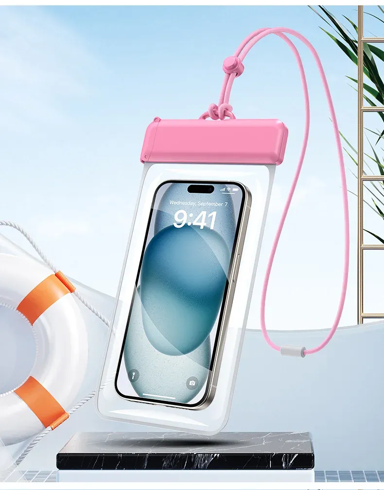 Étui étanche pour téléphone portable, coque en TPU pour la natation et la plongée, compatible iPhone 13 à 17 Pro, Samsung, Xiaomi et Huawei (écran jusqu'à 7,3 pouces), certification IPX8 11
