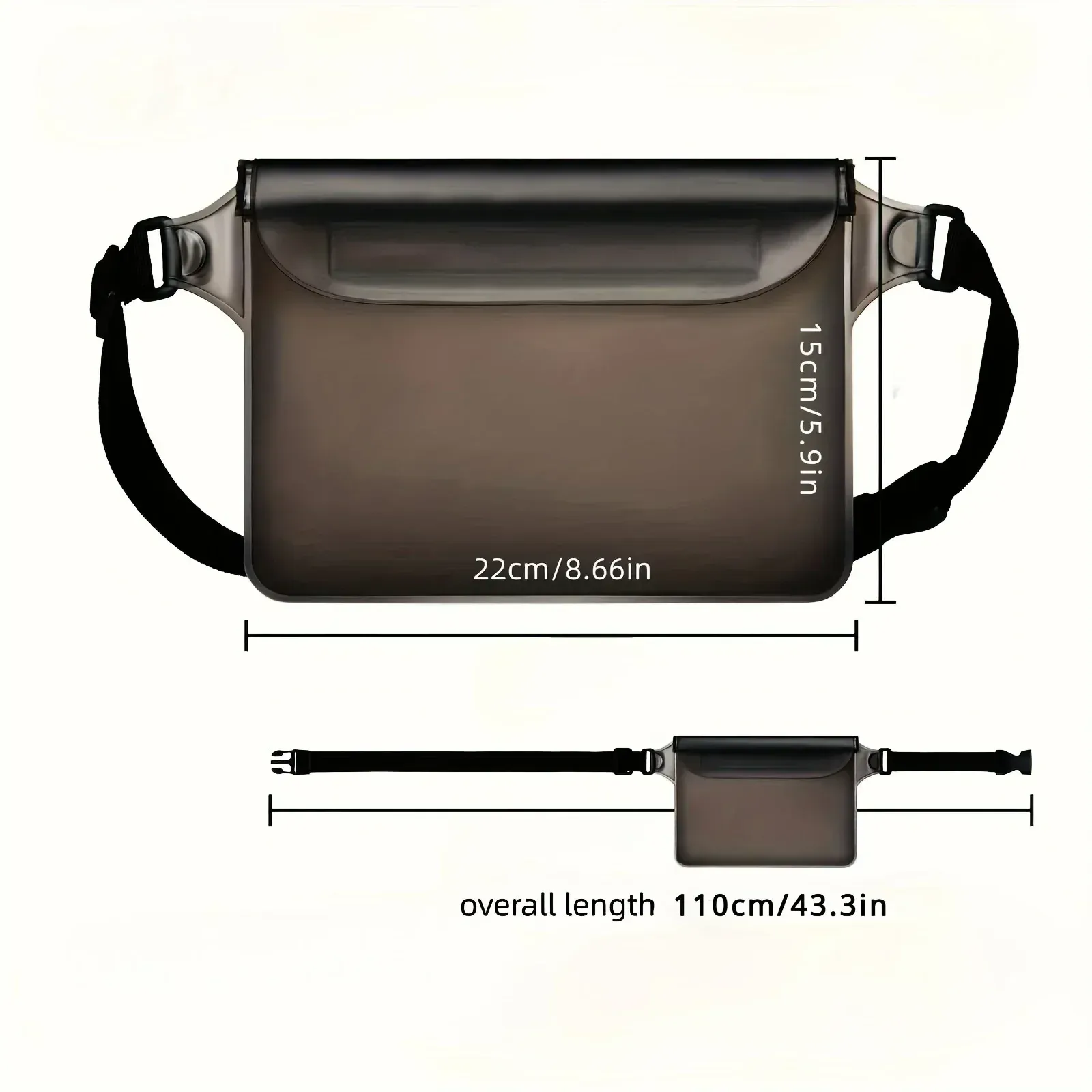 Pochette étanche pour téléphone à écran tactile, à trois couches scellées, adaptée à la natation, à la dérive et à la plongée 5