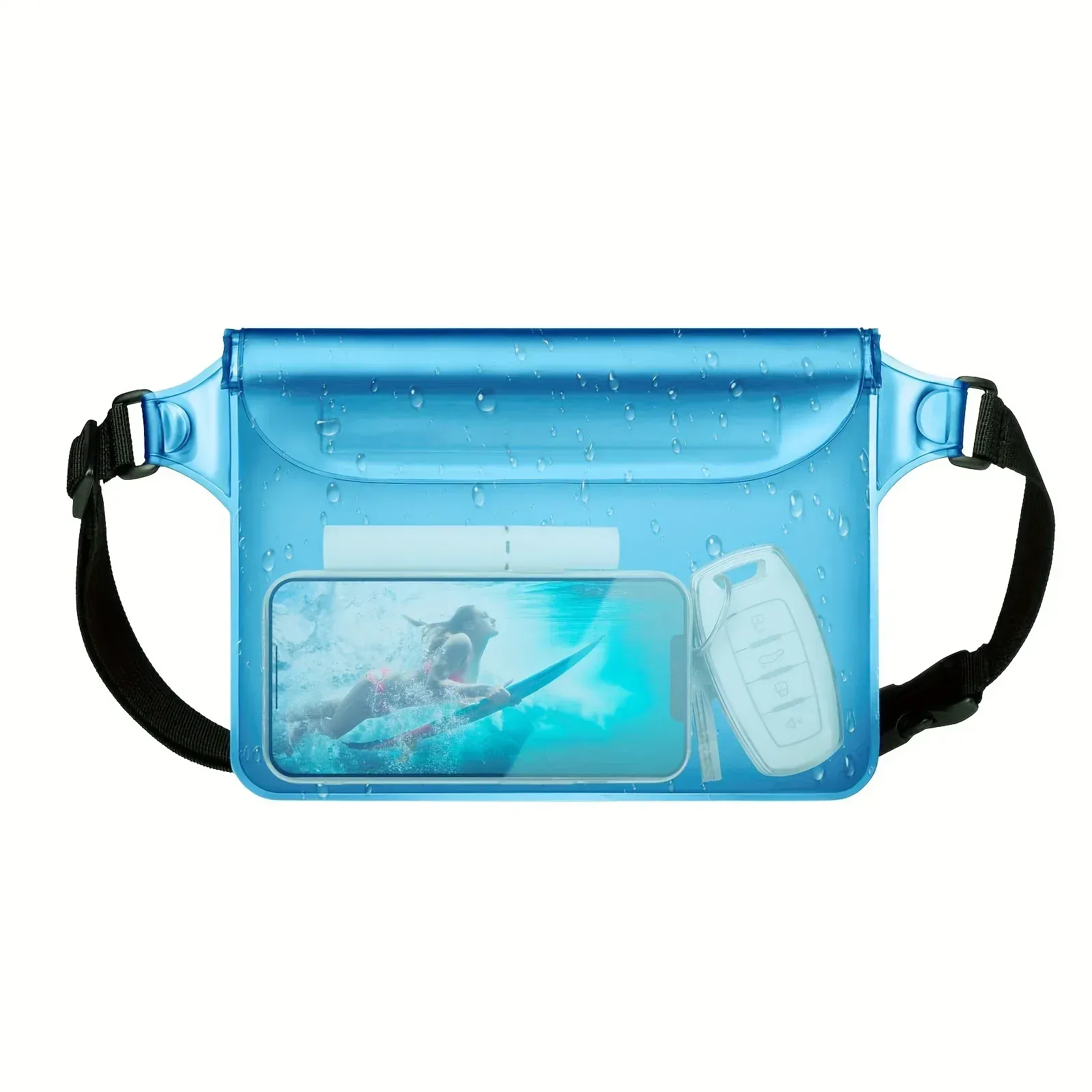 Pochette étanche pour téléphone à écran tactile, à trois couches scellées, adaptée à la natation, à la dérive et à la plongée 12