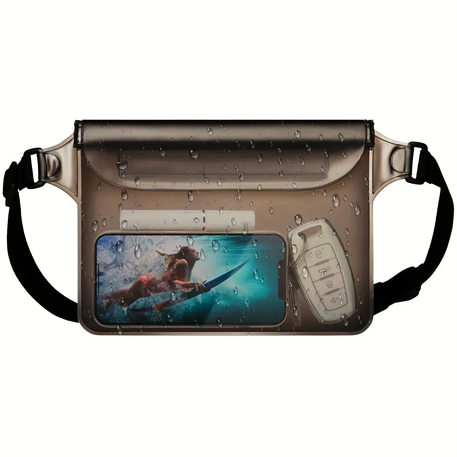 Pochette étanche pour téléphone à écran tactile, à trois couches scellées, adaptée à la natation, à la dérive et à la plongée 11
