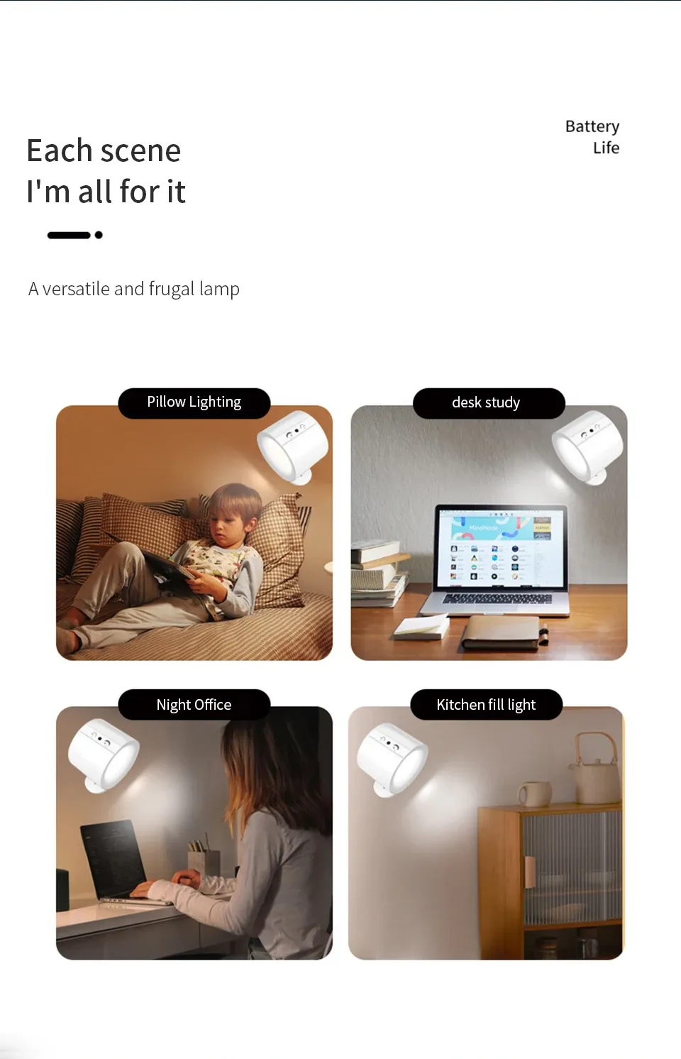Applique murale LED installée dans une chambre