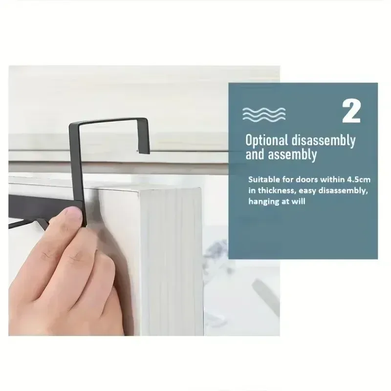 Crochet de porte peu encombrant pour salle de bain et cuisine 5