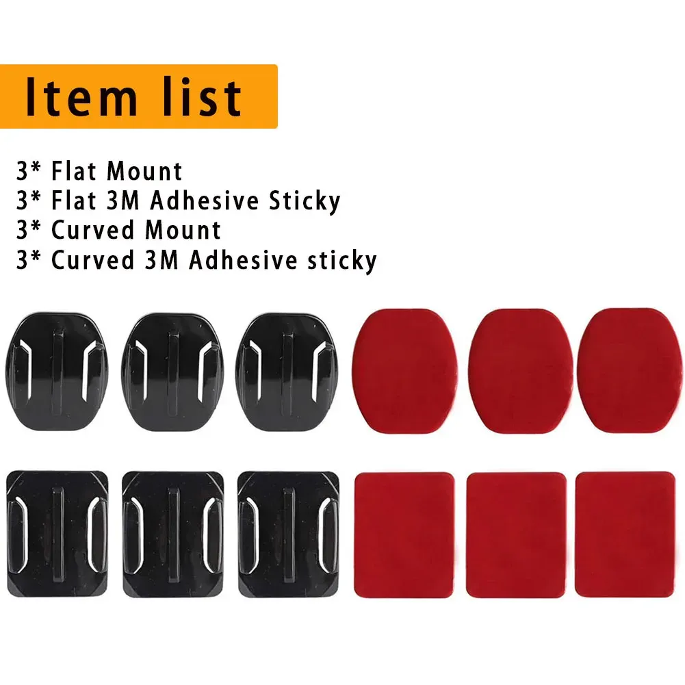 Kit d'accessoires pour caméra d'action : adaptateur de trépied à dégagement rapide et base de montage compatible GoPro, Insta360, AKASO, SJCAM et DJI 7