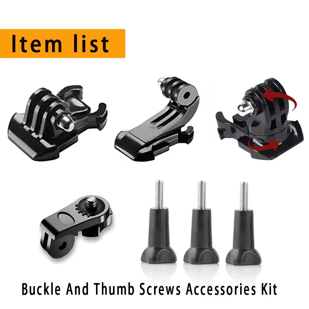 Kit d'accessoires pour caméra d'action : adaptateur de trépied à dégagement rapide et base de montage compatible GoPro, Insta360, AKASO, SJCAM et DJI 13