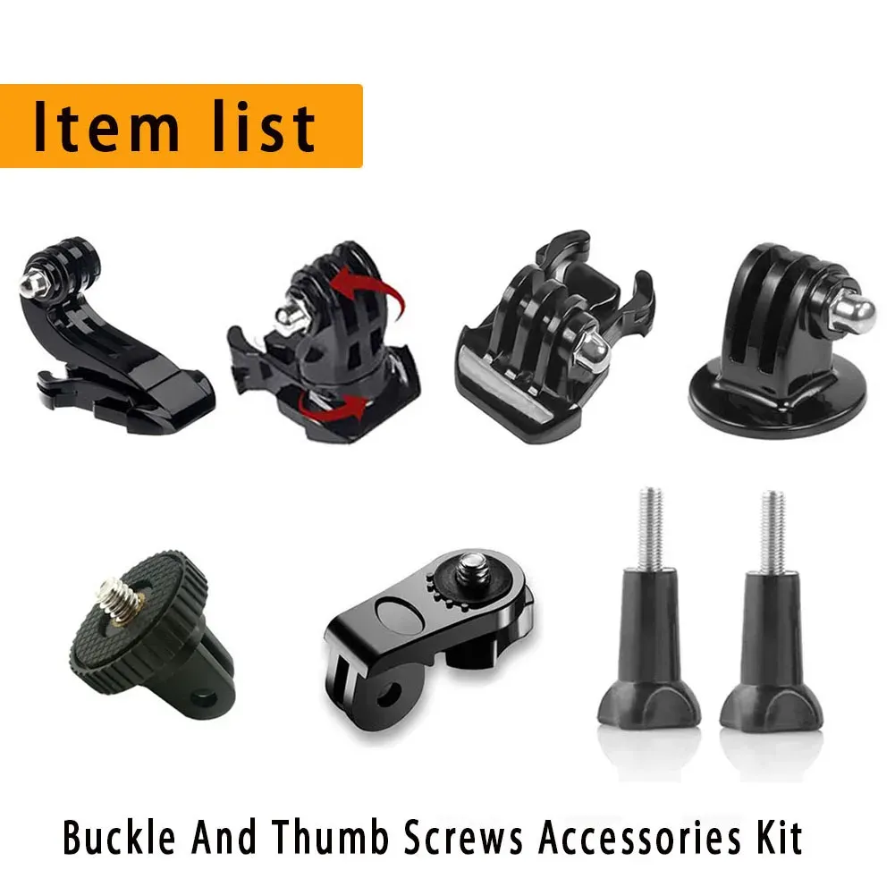 Kit d'accessoires pour caméra d'action : adaptateur de trépied à dégagement rapide et base de montage compatible GoPro, Insta360, AKASO, SJCAM et DJI 14