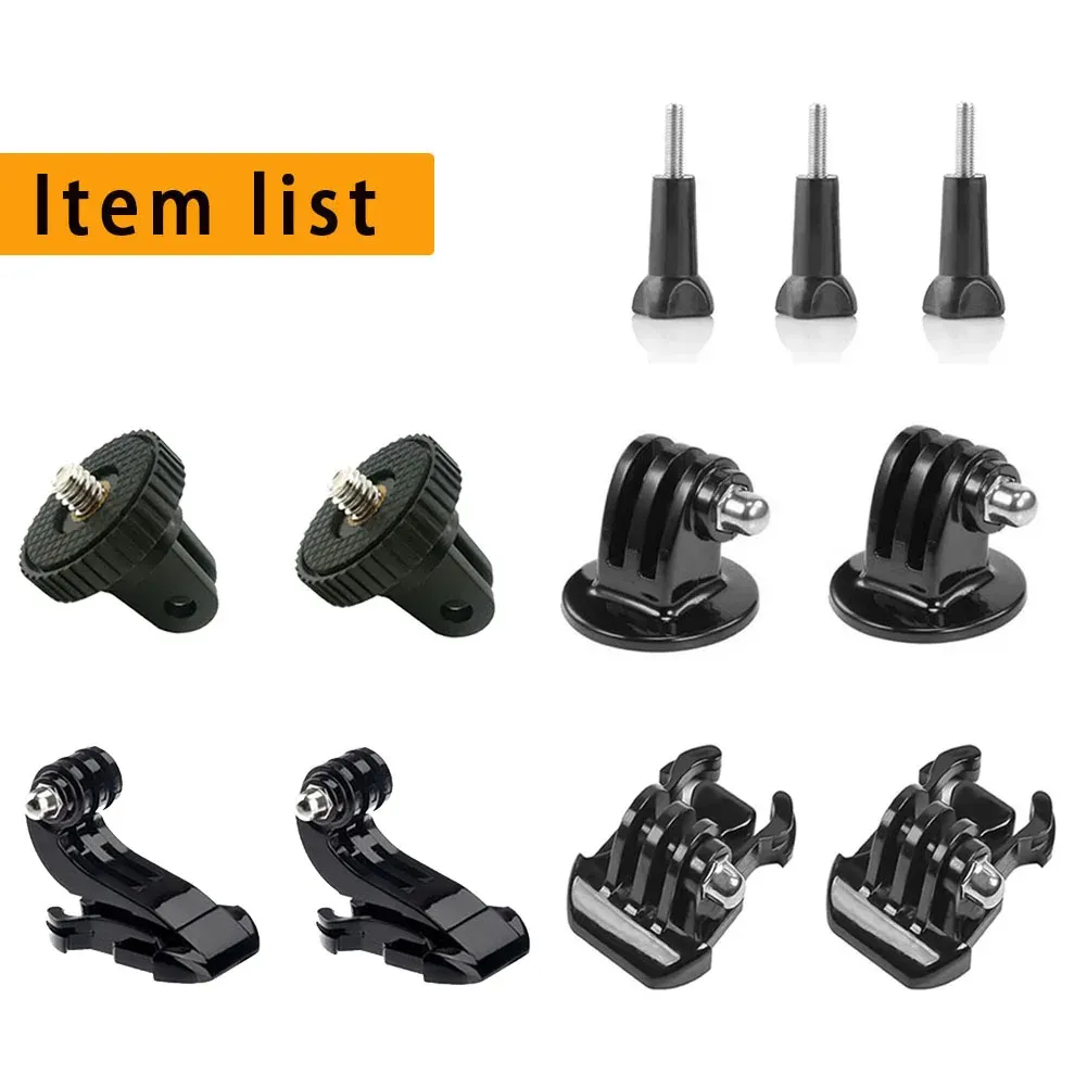 Kit d'accessoires pour caméra d'action : adaptateur de trépied à dégagement rapide et base de montage compatible GoPro, Insta360, AKASO, SJCAM et DJI 15