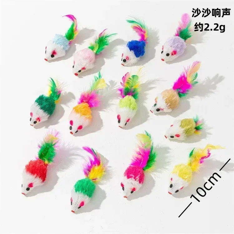 Jouets en peluche colorés pour chat