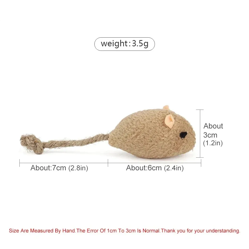 Souris en peluche pour chat, vue de détail