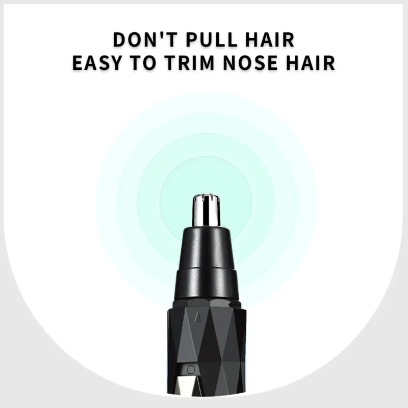 Tondeuse nez et oreilles rechargeable 2 en 1 Kemei, tondeuse à barbe et sourcils pour hommes 5