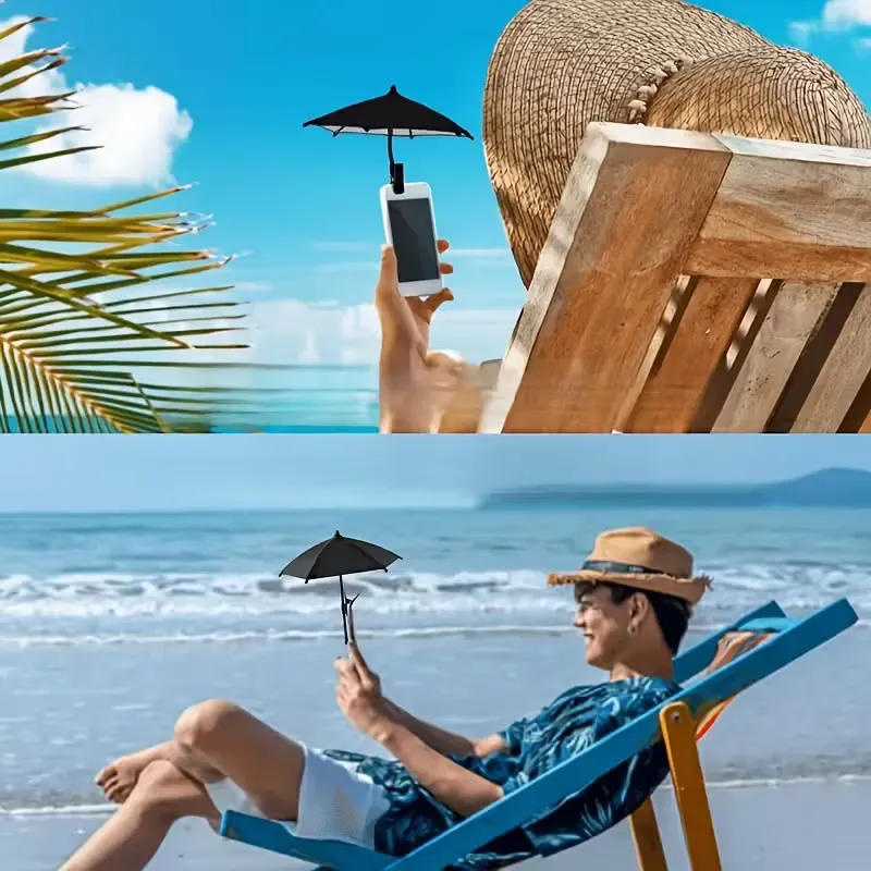 Support de téléphone à pince pour parasol et pare-soleil de voiture, idéal pour la plage et la photographie 4