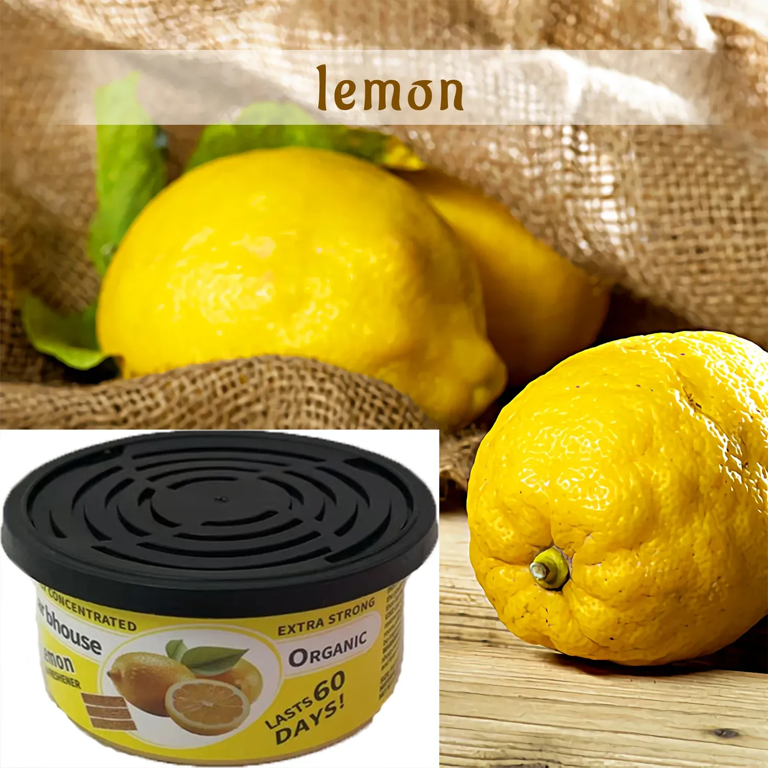 Désodorisant pour voiture parfum citron, longue durée, élimine les odeurs 5