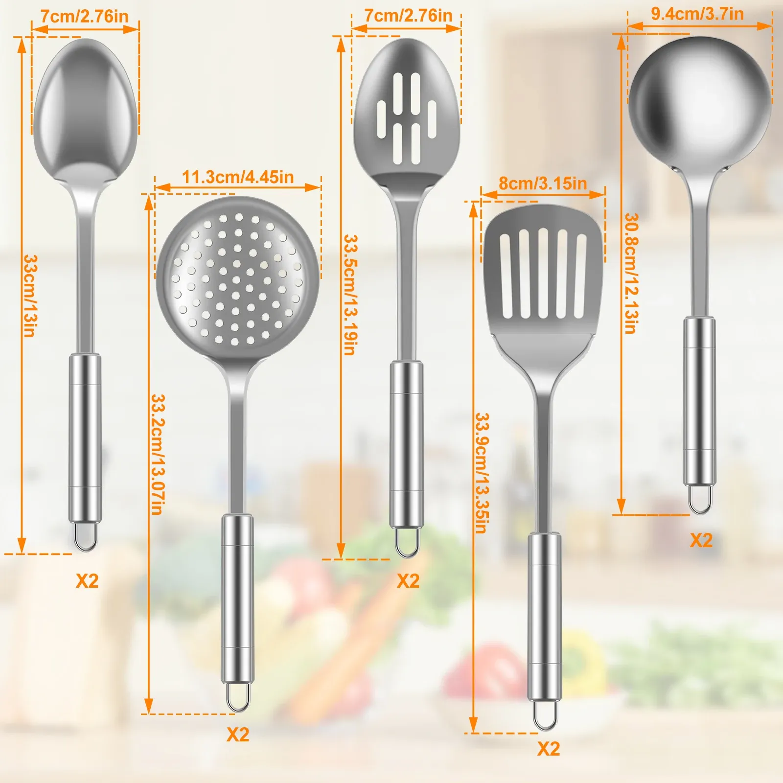 Ensemble d'ustensiles de cuisine, présentation finale