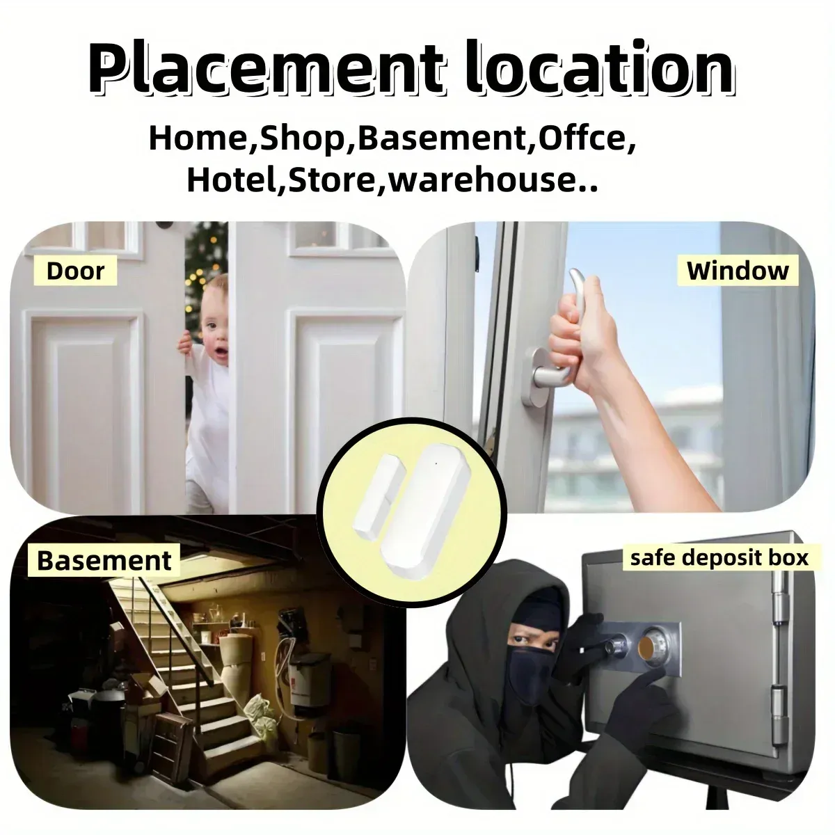 Capteur de porte ZigBee à contact magnétique pour maison intelligente, compatible Tuya, Alexa et Google Home 6