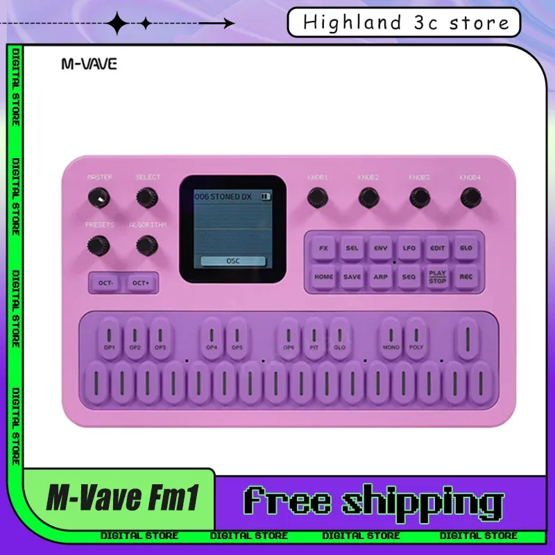 Le title is already in French, so I'll make it cleaner and more professional while keeping the product details.

Pédale d'effets portable M-Vave FM-1 – Synthétiseur Bluetooth FM1 avec batterie 12 h, 6 opérateurs, haut-parleur intégré, MIDI, 32 algorithmes et 128 préréglages 2