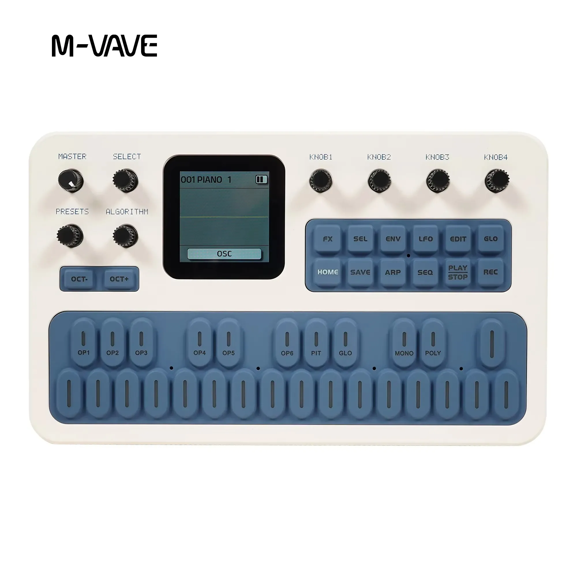 Le title is already in French, so I'll make it cleaner and more professional while keeping the product details.

Pédale d'effets portable M-Vave FM-1 – Synthétiseur Bluetooth FM1 avec batterie 12 h, 6 opérateurs, haut-parleur intégré, MIDI, 32 algorithmes et 128 préréglages 7