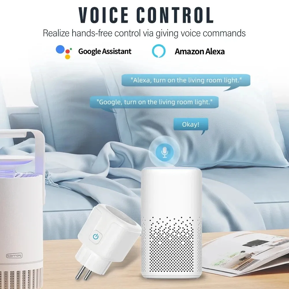 Prise connectée Wi-Fi ou Zigbee 3.0 (UE) avec mesure de consommation, pilotage à distance et compatibilité commande vocale pour appareils électroménagers 2