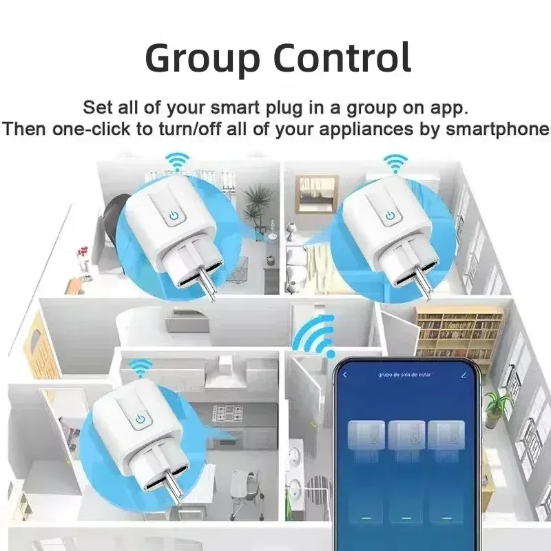 Prise intelligente Wi-Fi Zigbee 3.0 vue de profil