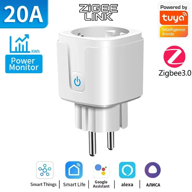 Prise connectée Wi-Fi ou Zigbee 3.0 (UE) avec mesure de consommation, pilotage à distance et compatibilité commande vocale pour appareils électroménagers 9