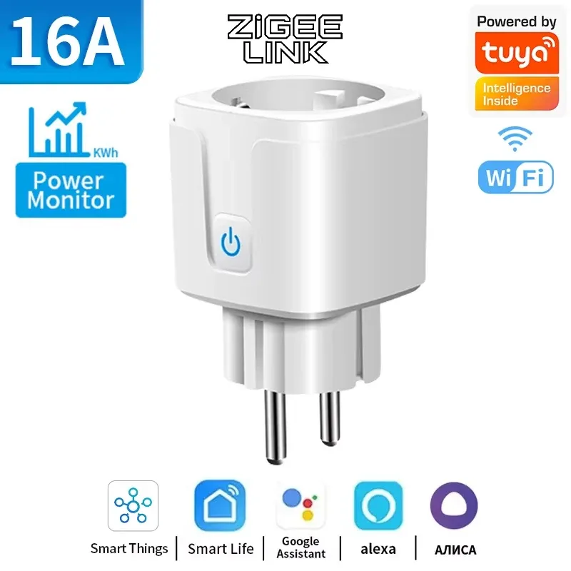 Prise connectée Wi-Fi ou Zigbee 3.0 (UE) avec mesure de consommation, pilotage à distance et compatibilité commande vocale pour appareils électroménagers 8